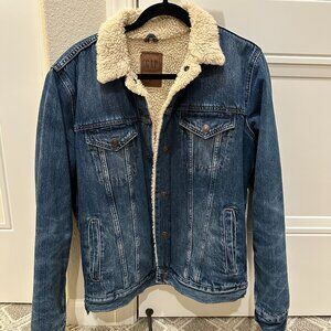 Gap Blue Denim Sherpa Lined Jacket